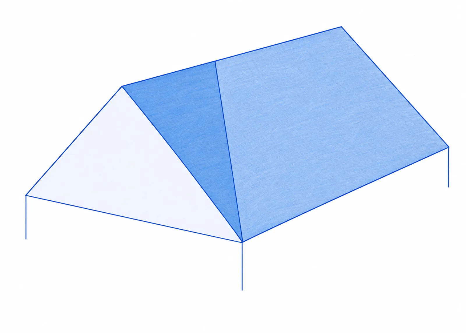 Architectural illustration of hip to gable loft conversions