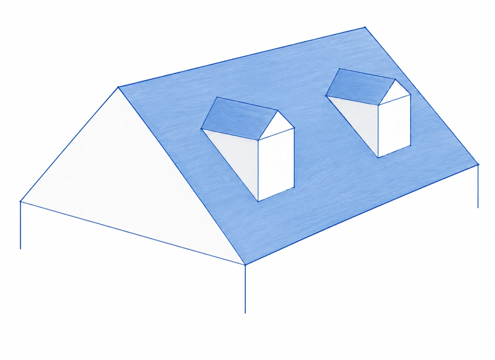 Roofline illustration of Pitched Roof Dormer